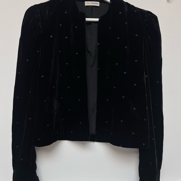 Ulla Johnson - Orleans Velvet Blazer - Jet / Black - Size 4/ small - Picture 4 of 7